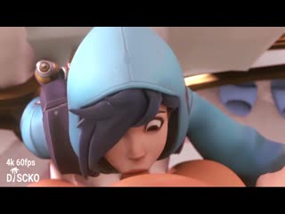 overwatch susking tracer (rule34, 3d hentai)